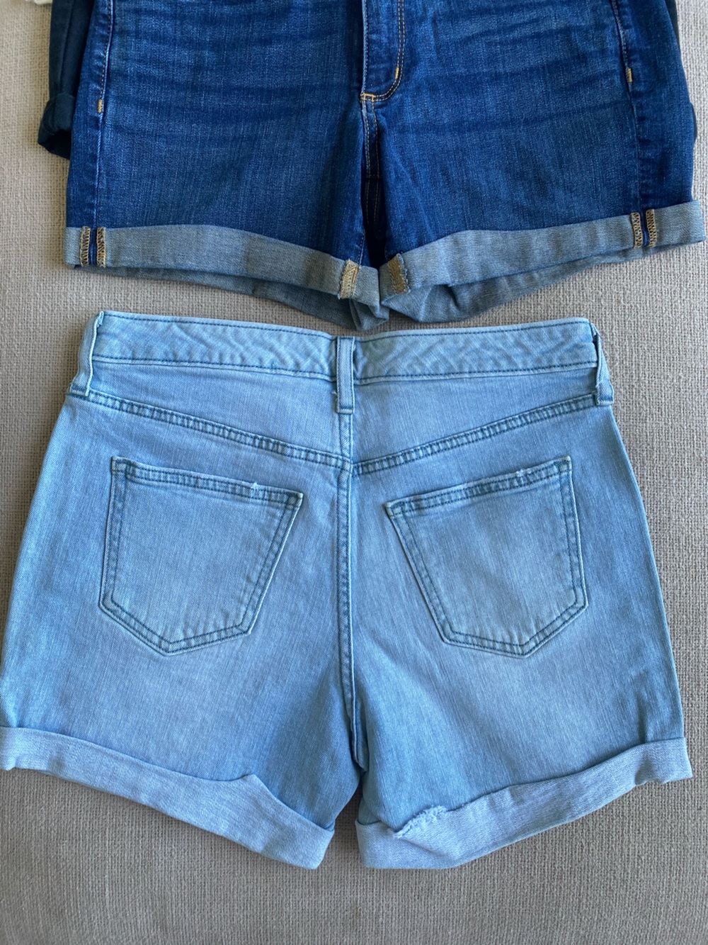 4 for 1 Universal Thread Women's Denim Shorts - Light + Dark Wash, Black, White - Picture 4 of 11